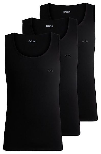 BOSS Tanktop 3P RibClassic BOSS ONE x David Beckham Ton in Ton Stickerei au günstig online kaufen