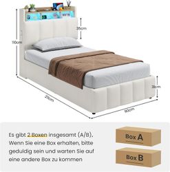 KIMENICH Polsterbett mit LED Beleuchtung und günstig online kaufen