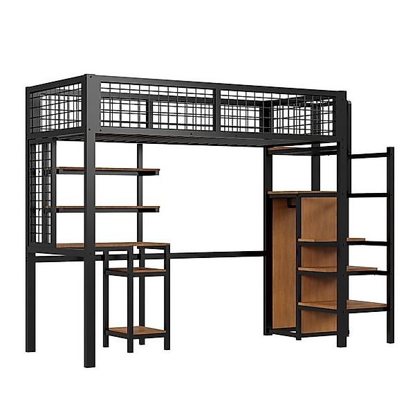 Gotagee Hochbett Multifunktionsbett Kinderbett Jugendbett mit Treppen und L günstig online kaufen