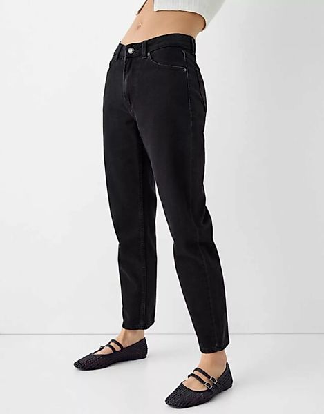 Bershka Mom-Jeans Damen 42 Schwarz günstig online kaufen