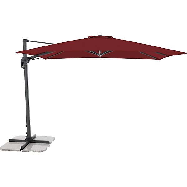 Doppler Ampelschirm 210 cm x 310 cm Bordeaux mit Dreh- & Neigungsfunktion günstig online kaufen
