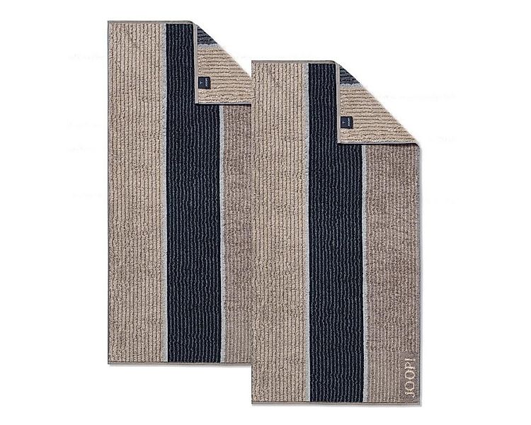 JOOP! Handtuch 2 Stück Joop! Frottier Handtuch 1658-70 Lines Graphit 50x100 günstig online kaufen