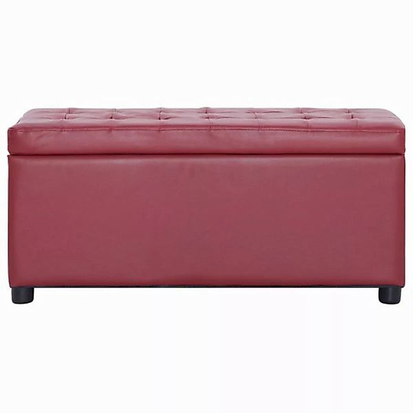 vidaXL Ottoman mit Stauraum 87,5 cm Weinrot Kunstleder günstig online kaufen