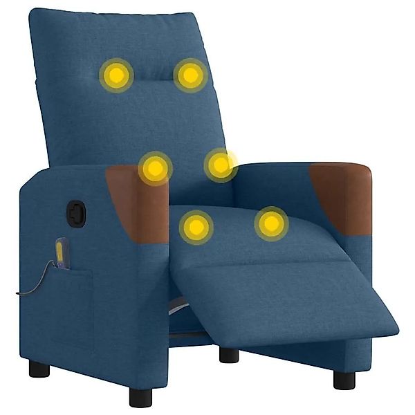 vidaXL Massagesessel Elektrisch Blau Stoff 3324004 günstig online kaufen