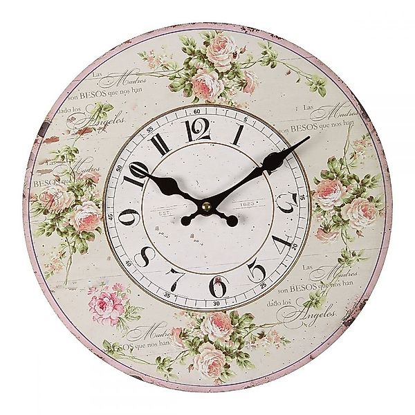 Linoows Uhr Wanduhr, Nostalgie Küchenuhr Rosen günstig online kaufen