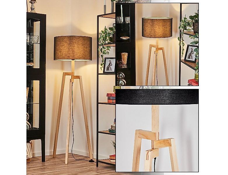 hofstein Stehlampe Stehlampe aus Metall/Holz im modernen Boho-Design, ohne günstig online kaufen