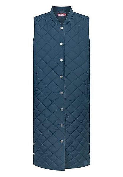 Derbe Longweste Quiltby Vest Steppweste lang Damen mit Stehkragen günstig online kaufen