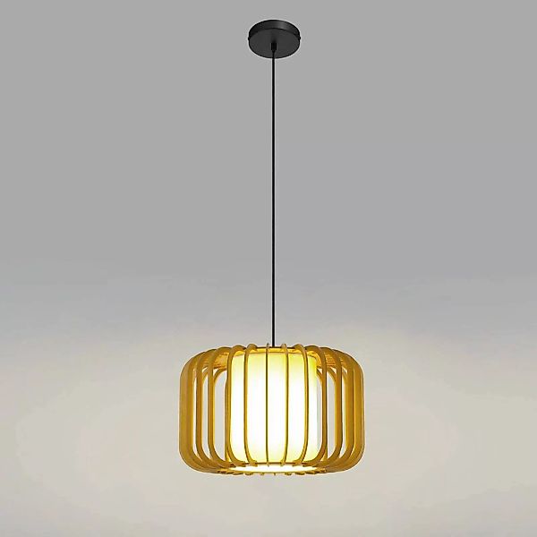 Forlight Pendellampe Viva, hellbraun, Holz, Ø 40 cm günstig online kaufen