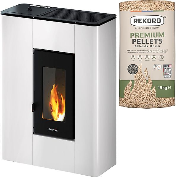 Freepoint Pelletofen »Atrium 5« Weiß, 5,2 günstig online kaufen