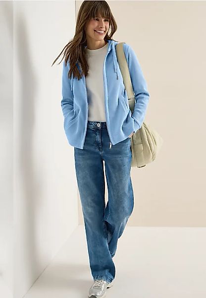 Langarm Jacke mit Kapuze und Taschen günstig online kaufen