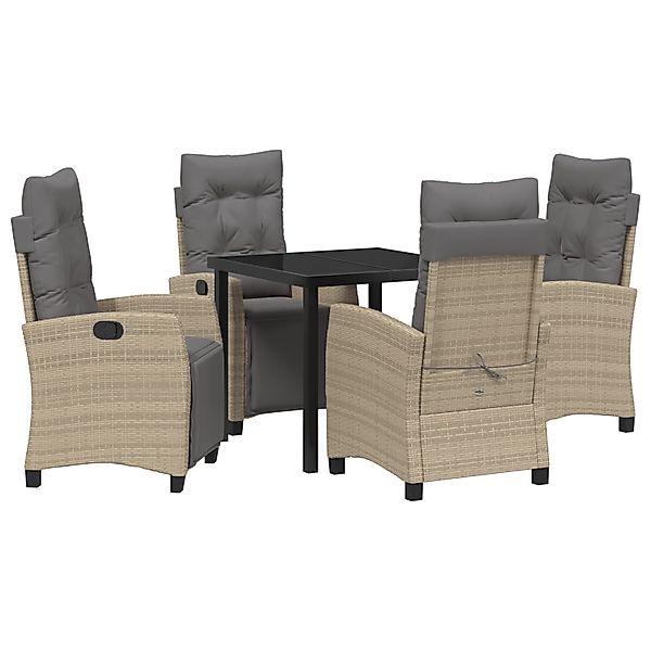 vidaXL Garten Essgruppe 5-Tlg Beige Poly Rattan 3380450 günstig online kaufen