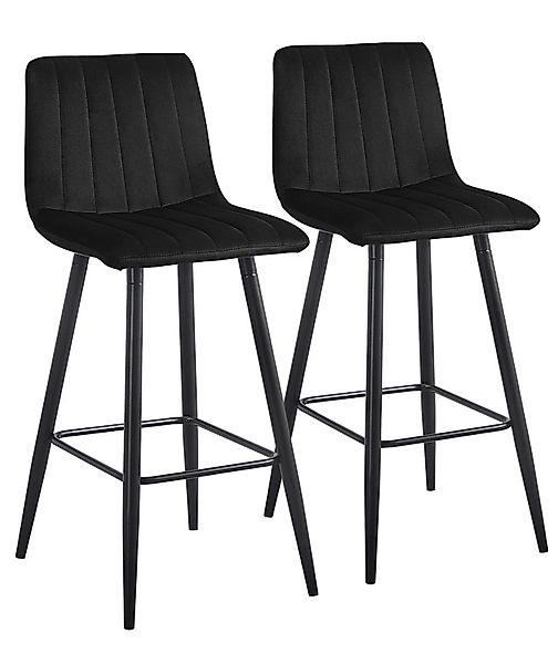 Ofcasa Barhocker Samt Barstuhl (2er Set), günstig online kaufen