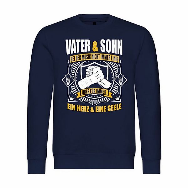 deinshirt Rundhalspullover Herren Sweatshirt Vater und Sohn ein Herz und ei günstig online kaufen