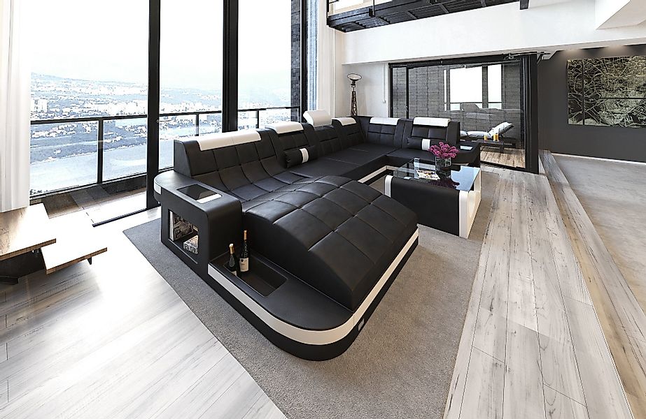 Sofa Dreams Wohnlandschaft Leder Ledercouch Sofa günstig online kaufen