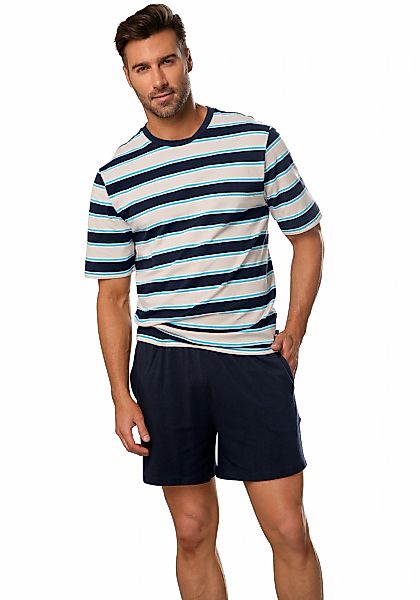 H.I.S Pyjama 1 Stück, 2 Stk. tlg., Schlafanzug in schöner Streifenoptik günstig online kaufen