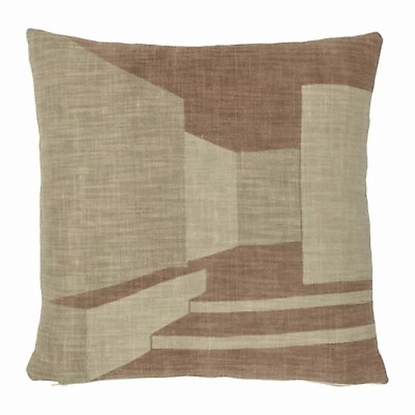 Kissen Eta textil beige / Baumwolle - 45 x 45 cm - Bloomingville - Beige günstig online kaufen