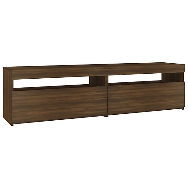 vidaXL TV-Schrank TV-Schrank mit LED Leuchten Räuchereiche 75x35x40 cm Lowb günstig online kaufen