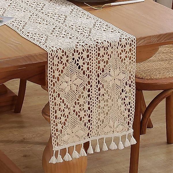 NUODWELL Tischläufer Tischläufer Boho, Hochzeit Tischdecke, günstig online kaufen