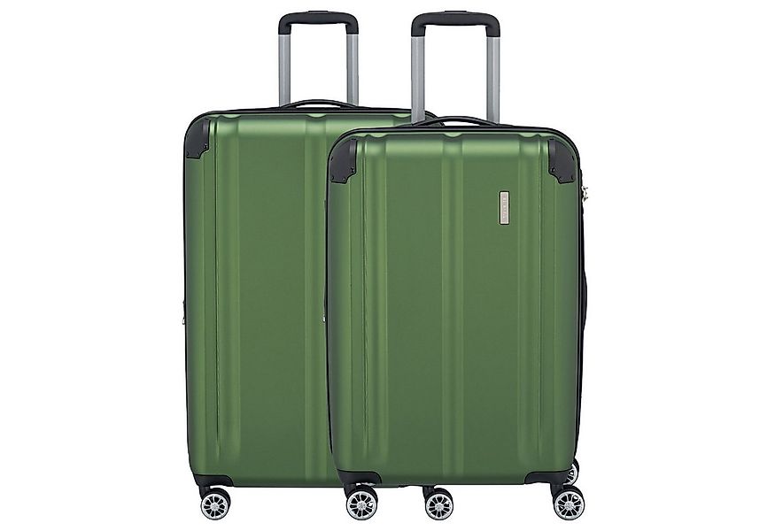 travelite Kofferset City - 4-Rollen Trolley Set 2tlg. (grün), 4 Rollen Roll günstig online kaufen
