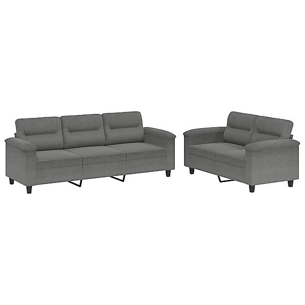 vidaXL Sofa 2-tlg. Sofagarnitur mit Kissen günstig online kaufen