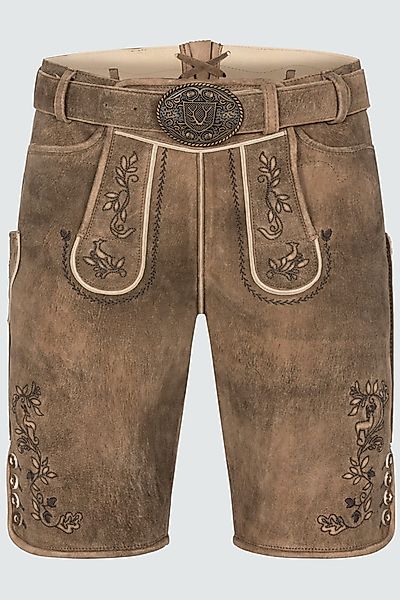 KRÜGER BUAM Trachtenlederhose Kurze Lederhose mit Gürtel günstig online kaufen