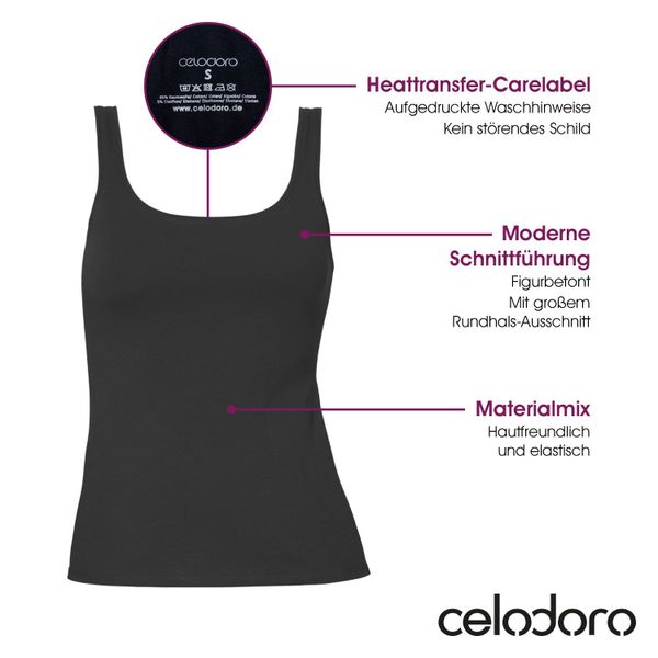 celodoro Unterhemd Damen Basic Tanktop Achselhemd günstig online kaufen
