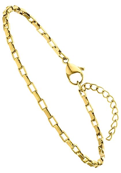 JOBO Armband Kastenarmband Kastenkette, Edelstahl goldfarben günstig online kaufen