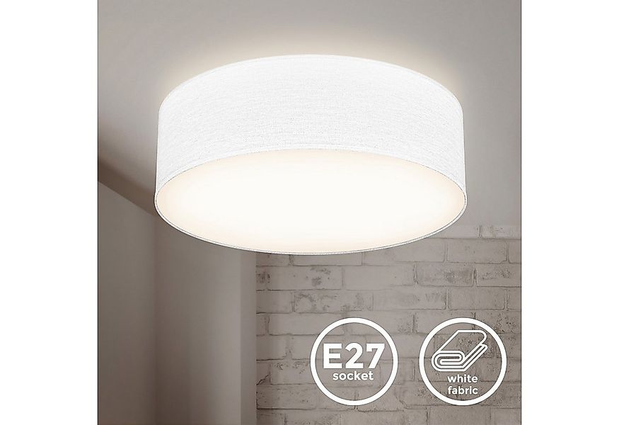 B.K.Licht LED Deckenleuchte Deckenleuchte Stoff-Deckenlampe Ø30cm 1-flammig günstig online kaufen