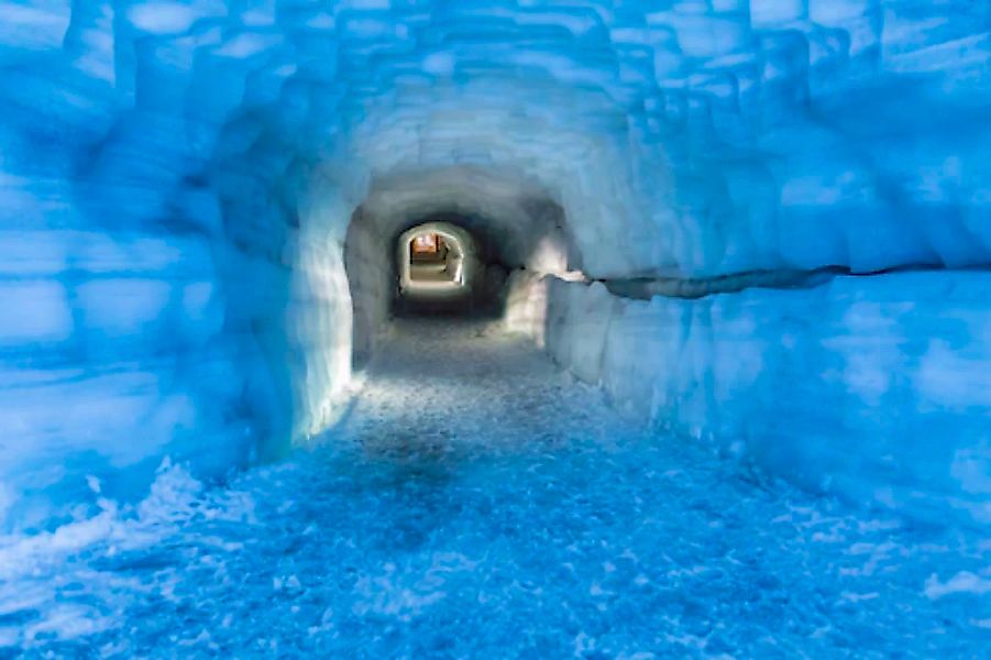 Papermoon Fototapete »GROTTE-TUNNEL EIS GLETSCHER HÖHLE ISLAND LANGJOKULL« günstig online kaufen