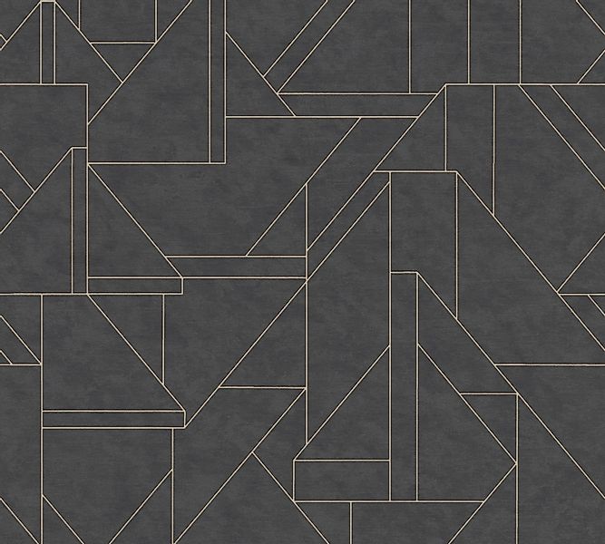 Bricoflor Tapete Schwarz Gold Vliestapete im Art Deco Stil Ideal für Esszim günstig online kaufen