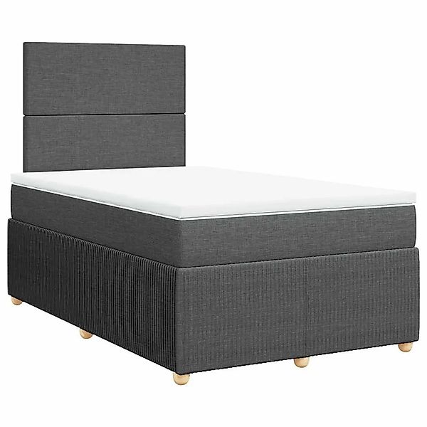 vidaXL Boxspringbett mit Matratze Dunkelgrau 120x190 cm Stoff 3291989 günstig online kaufen