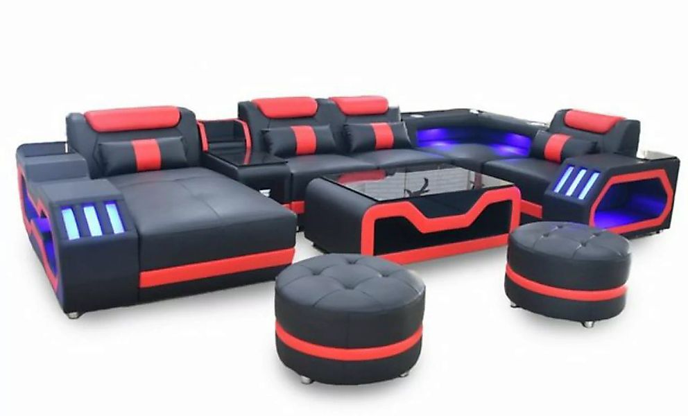 JVmoebel Ecksofa Multifunktion Sofa Couch Wohnlandschaft Polster Sofas LED günstig online kaufen