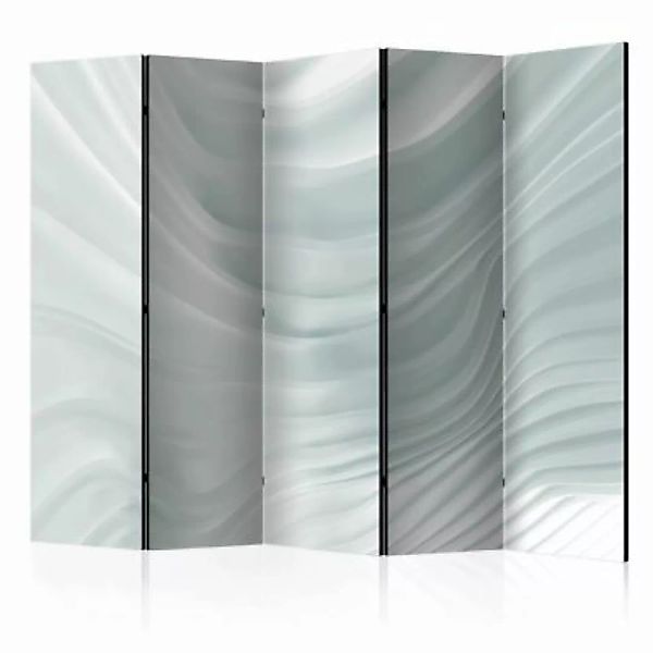 artgeist Paravent Waving White II [Room Dividers] weiß/grau Gr. 225 x 172 günstig online kaufen