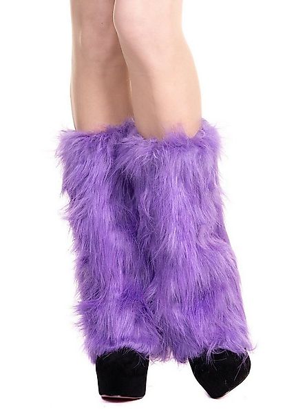 Leg Avenue Kostüm Lila Beinstulpen, Stulpen für Karneval Halloween, Flausch günstig online kaufen