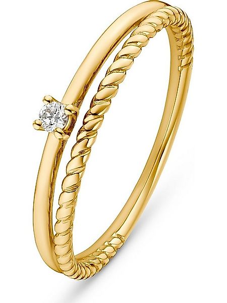 CHRIST Diamantring CHRIST Damen-Damenring 375er Gelbgold 1 Diamant günstig online kaufen