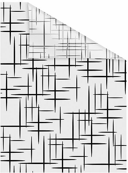 LICHTBLICK ORIGINAL Fensterfolie "Stars Schwarz", 1 St., blickdicht, strukt günstig online kaufen