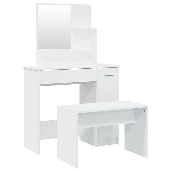 vidaXL Schminktisch Schminktisch-Set Weiß 86,5x35x136 cm günstig online kaufen