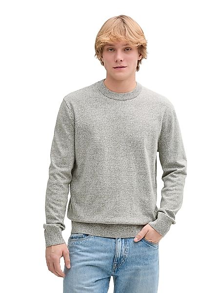 TOM TAILOR Denim Strickpullover in melierter günstig online kaufen