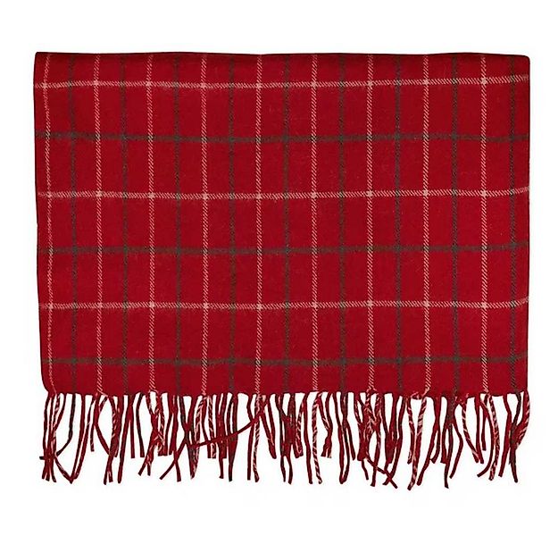 Wohndecke Greengate Decke LYLA Rot Karo Muster Wolle 180x130, Greengate günstig online kaufen