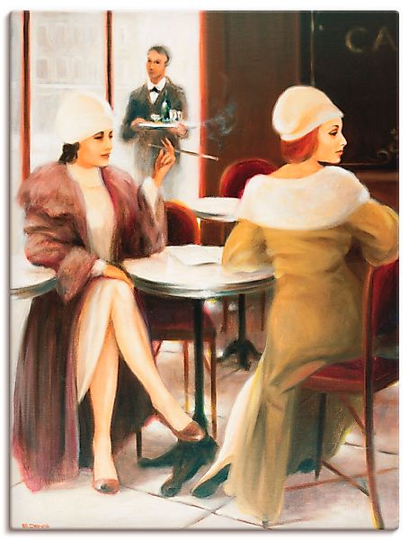 Artland Wandbild "Cafe I", Frau, (1 St.), als Leinwandbild, Poster in versc günstig online kaufen