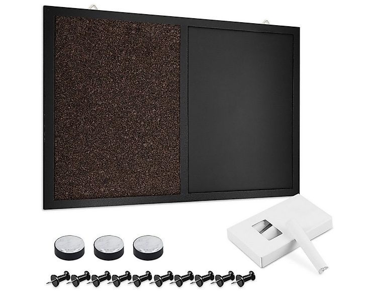 Navaris Tafel Kombitafel aus Kreidetafel und Kork Pinnwand - Memoboard 70x5 günstig online kaufen