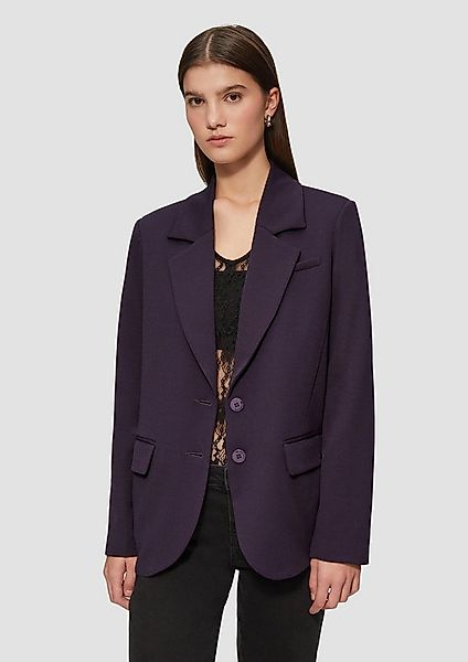 QS Jackenblazer Indoor-Blazer Blazer mit Reverskragen und Pattentaschen günstig online kaufen
