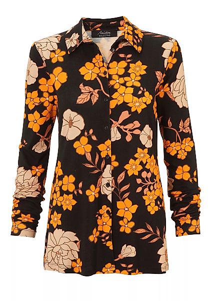 Aniston SELECTED Hemdbluse, mit farharmonischem Blumendruck günstig online kaufen