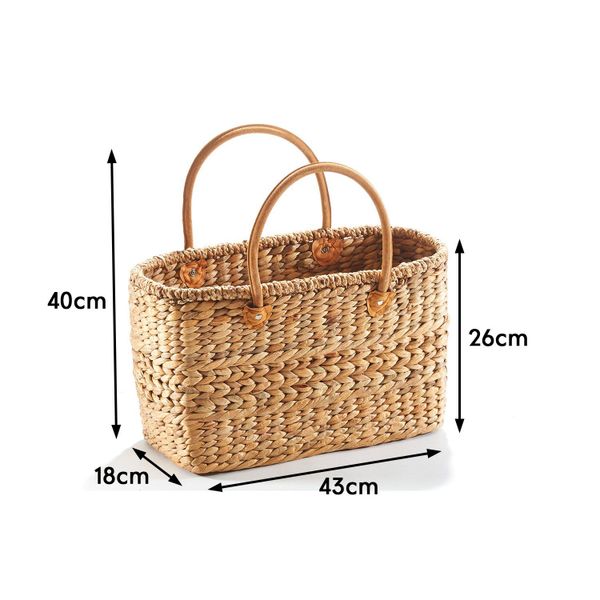 Kobolo Shopper Korbtasche aus Wasserhyazinthe - günstig online kaufen