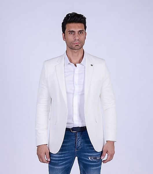Denim Distriqt Sakko Designer Slim Fit Totenkopf Herren Sakko Weiß 58 günstig online kaufen