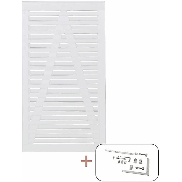 Einzeltor Osaka Nadelholz Weiß 100 cm x 180 cm günstig online kaufen