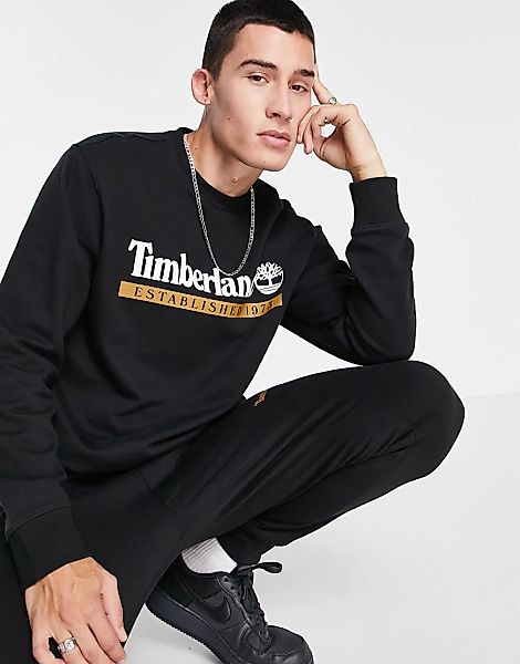 Timberland – Established 1973 – Sweatshirt in Schwarz günstig online kaufen