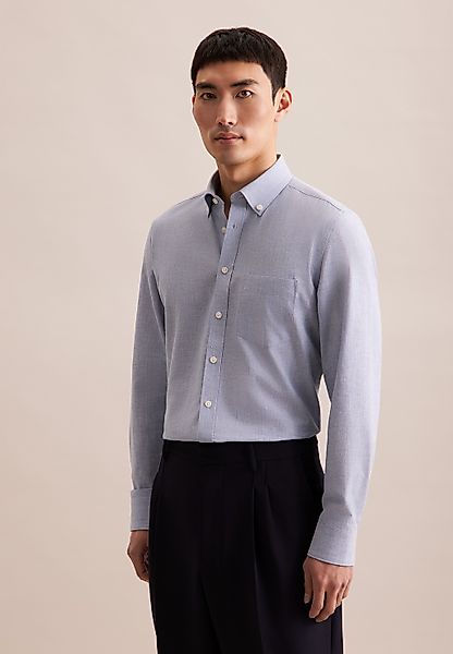 seidensticker Businesshemd "Schwarze Rose", Slim Langarm Button-Down-Kragen günstig online kaufen