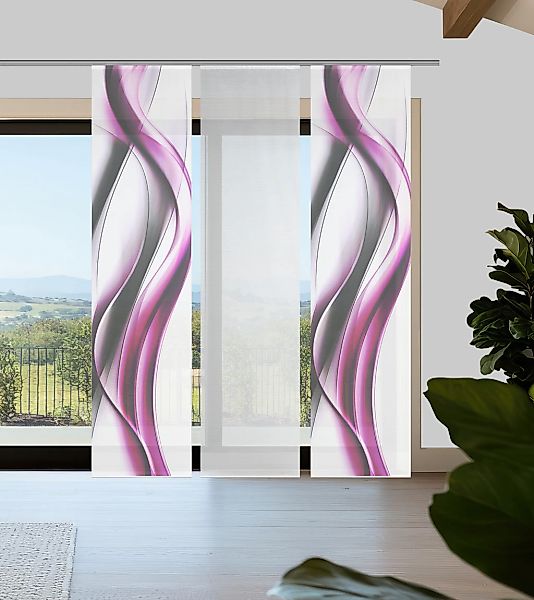 Vision S Schiebegardine "CARA" Paneelwagen 3 Stk. tlg. Schiebevorhang,Bambu günstig online kaufen