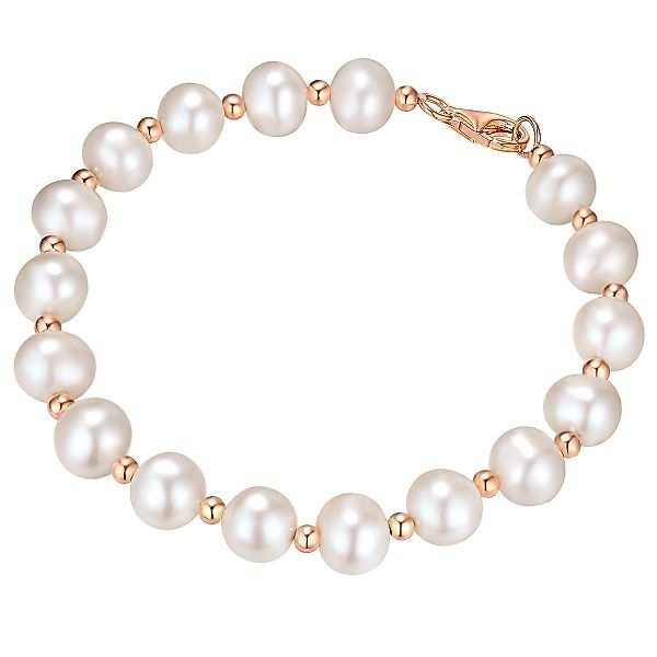 Valero Pearls Perlenarmband roségold, mit Süßwasser-Zuchtperle günstig online kaufen